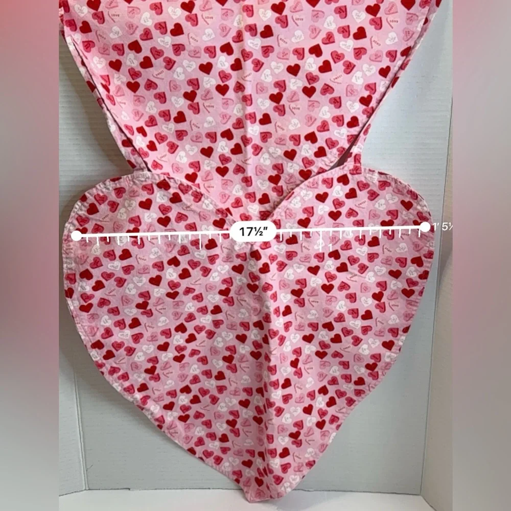 🆕 Handmade Reversible Heart Makeup 💄 Apron 💖 “Love Hearts” Design by Me 💖